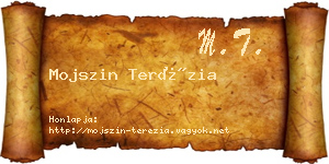 Mojszin Terézia névjegykártya